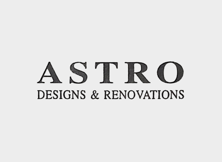 1996 Astro Designs & Renovations logo in black text on a light background.