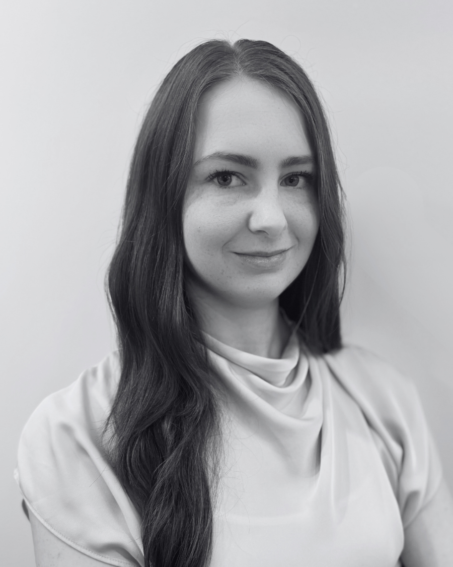 Block and white image of a young woman